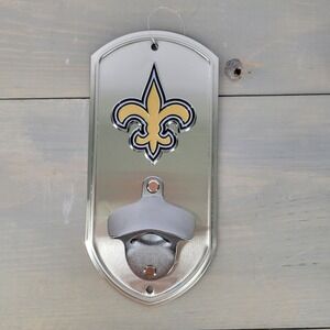 New Orleans Saints NFL Fleur de Lis Metal Wall Mount Bottle Opener